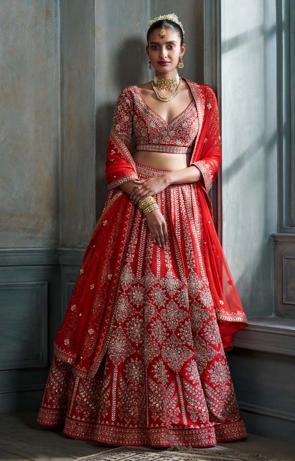 Toshani Ajrakh Skirt Set – Red