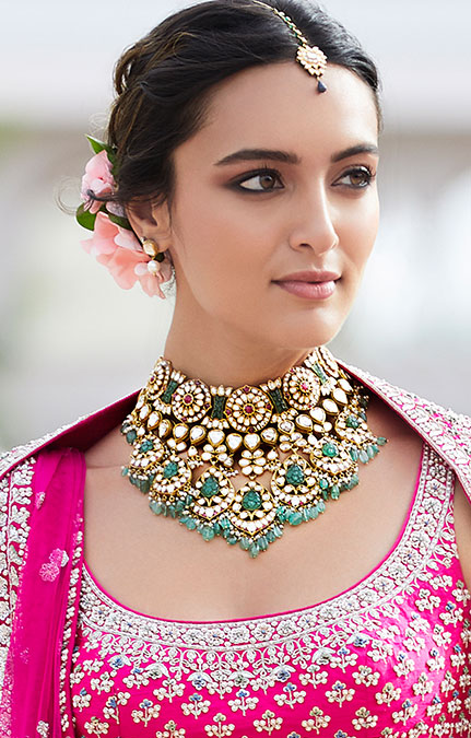 Laghuvi Mangtikka | Shameera Earrings | Khadra Necklace